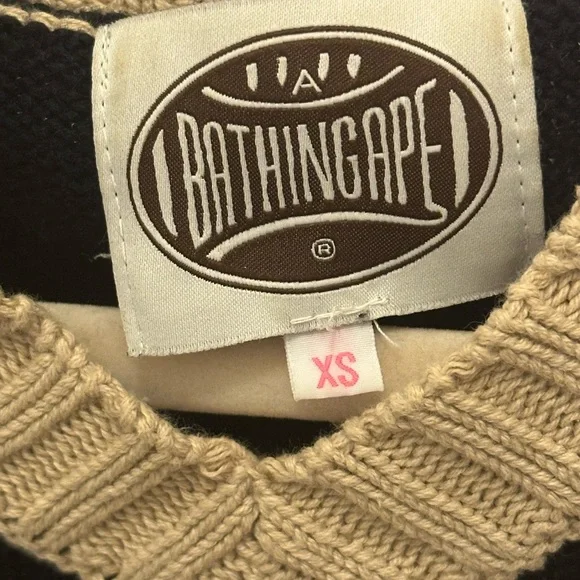 BAPE A Bathing Ape Varsity Sweater XS